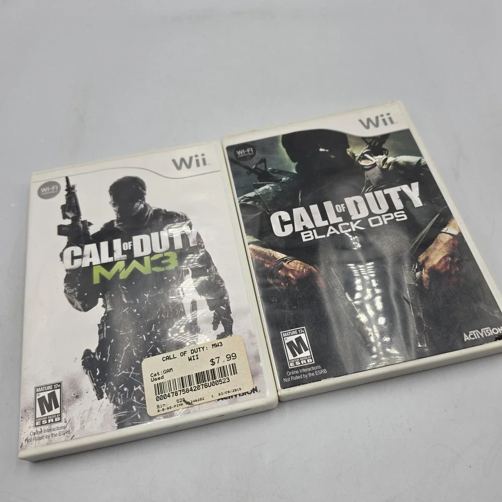 Nintendo Wii Call Of Duty 2 Game Lot Black Ops & MW3 2011 Mature 17+